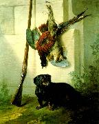 Jean Baptiste Oudry taxen pehr med jaktbyte oil painting artist
